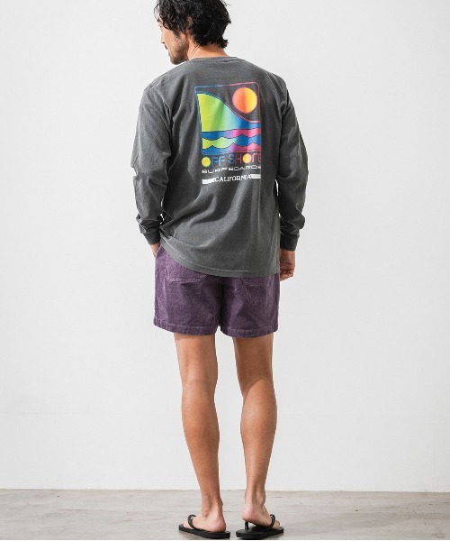 OFFSHORE（オフショア）の「LOGO SURFBOARDS L/S TEE/サーフボーダーズ ロングスリーブティ（Tシャツ/カットソー・メンズ・ホワイト/ブルー/チャコール・S/M/L/XL）」の13枚目の写真
