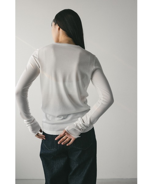 STYLEMIXER(スタイルミキサー)の「スリットスリーブニット(ニット/セーター・レディース・ブラック/ライトグリーン/ホワイト/ライトパープル・FREE)」の9枚目の写真