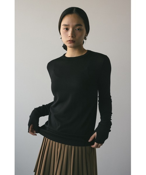 STYLEMIXER(スタイルミキサー)の「スリットスリーブニット(ニット/セーター・レディース・ブラック/ライトグリーン/ホワイト/ライトパープル・FREE)」の17枚目の写真