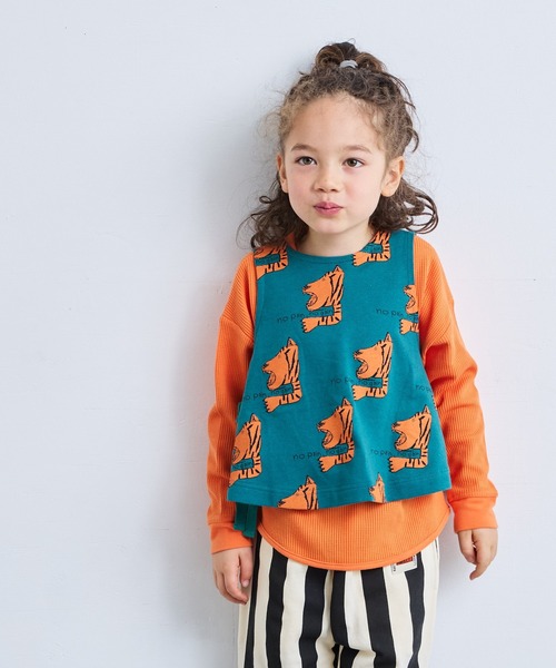 Life Support Products(ライフサポートプロダクツ)の「ワッフルロンT(Tシャツ/カットソー・キッズ・ブルー/杢グレー/チャコール/オレンジ/イエロー/パープル/オフホワイト/ホワイト系その他/グリーン/ピンク/グレー系その他2/ホワイト系/グレー系その他/ホワイト系その他2・100/95/90/80/110/150/140/130/120)」の14枚目の写真