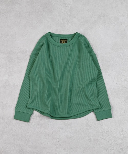 Life Support Products(ライフサポートプロダクツ)の「ワッフルロンT(Tシャツ/カットソー・キッズ・ブルー/杢グレー/チャコール/オレンジ/イエロー/パープル/オフホワイト/ホワイト系その他/グリーン/ピンク/グレー系その他2/ホワイト系/グレー系その他/ホワイト系その他2・100/95/90/80/110/150/140/130/120)」の9枚目の写真