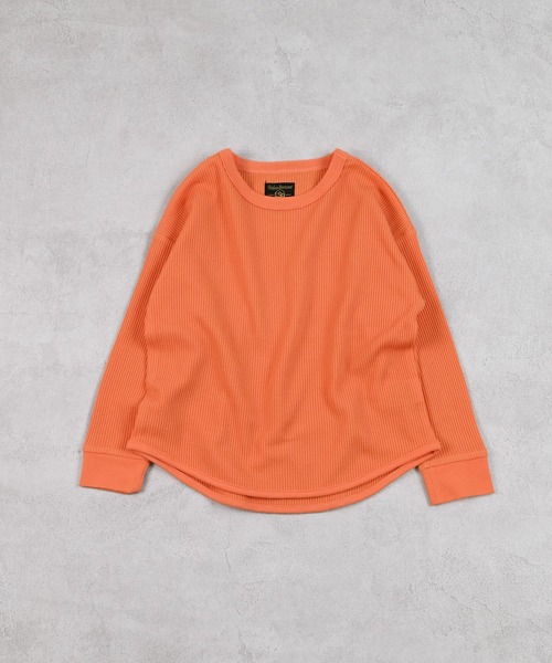 Life Support Products(ライフサポートプロダクツ)の「ワッフルロンT(Tシャツ/カットソー・キッズ・ブルー/杢グレー/チャコール/オレンジ/イエロー/パープル/オフホワイト/ホワイト系その他/グリーン/ピンク/グレー系その他2/ホワイト系/グレー系その他/ホワイト系その他2・100/95/90/80/110/150/140/130/120)」の21枚目の写真