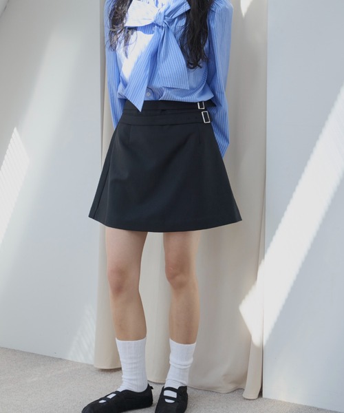 haek（ハク）の「layered pants/レイヤードパンツ（その他パンツ・レディース・ネイビー/ブラック・FREE）」の9枚目の写真