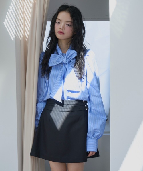 haek（ハク）の「layered pants/レイヤードパンツ（その他パンツ・レディース・ネイビー/ブラック・FREE）」の11枚目の写真