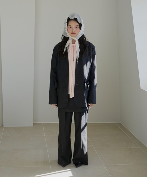 haek（ハク）の「layered pants/レイヤードパンツ（その他パンツ・レディース・ネイビー/ブラック・FREE）」の15枚目の写真