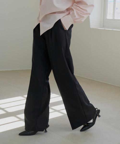 haek（ハク）の「layered pants/レイヤードパンツ（その他パンツ・レディース・ネイビー/ブラック・FREE）」の17枚目の写真