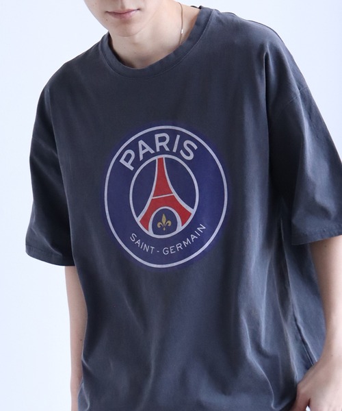 PARIS SAINT-GERMAIN(パリサンジェルマン)の「【Paris Saint-Germain/パリサンジェルマン】ヴィンテージピグメント加工 ロゴエンブレム 半袖Tシャツ(Tシャツ/カットソー・メンズ・スミクロ/ブラック系1・M/L/XL)」の19枚目の写真