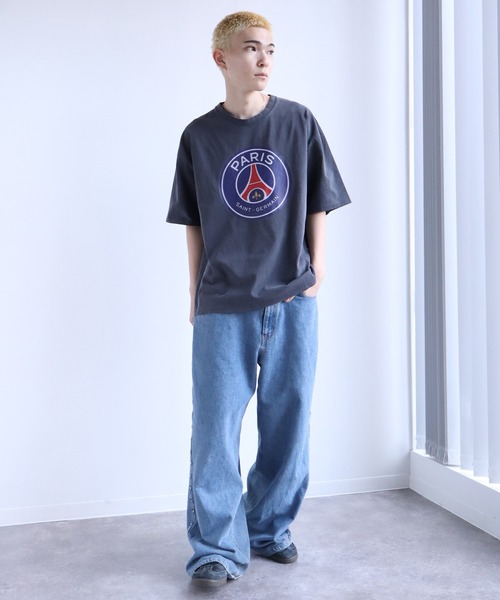 PARIS SAINT-GERMAIN(パリサンジェルマン)の「【Paris Saint-Germain/パリサンジェルマン】ヴィンテージピグメント加工 ロゴエンブレム 半袖Tシャツ(Tシャツ/カットソー・メンズ・スミクロ/ブラック系1・M/L/XL)」の21枚目の写真