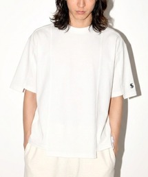 切り替えカット コットンTシャツ/Connect S/S T-shirt