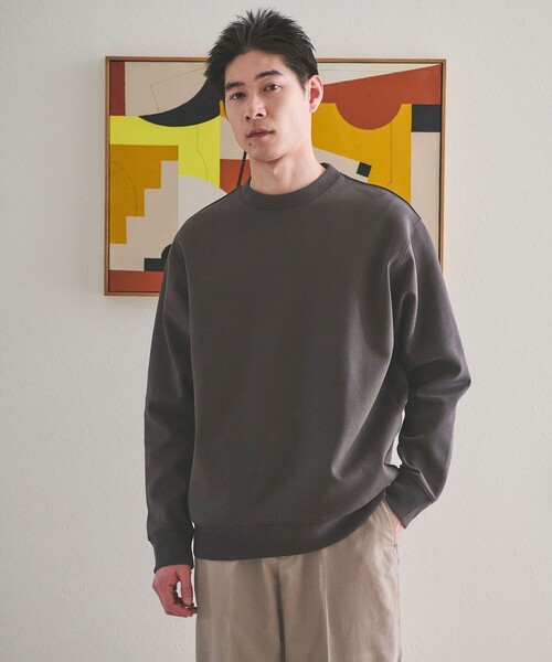 green label relaxing(グリーンレーベルリラクシング)の「ダブルニット クルーネック カットソー(Tシャツ/カットソー・メンズ・ライトグレー/ターコイズブルー/ダークグレー・M/XL/L/S)」の2枚目の写真