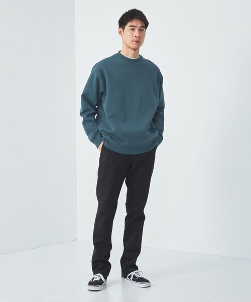 green label relaxing(グリーンレーベルリラクシング)の「ダブルニット クルーネック カットソー(Tシャツ/カットソー・メンズ・ライトグレー/ターコイズブルー/ダークグレー・M/XL/L/S)」の7枚目の写真