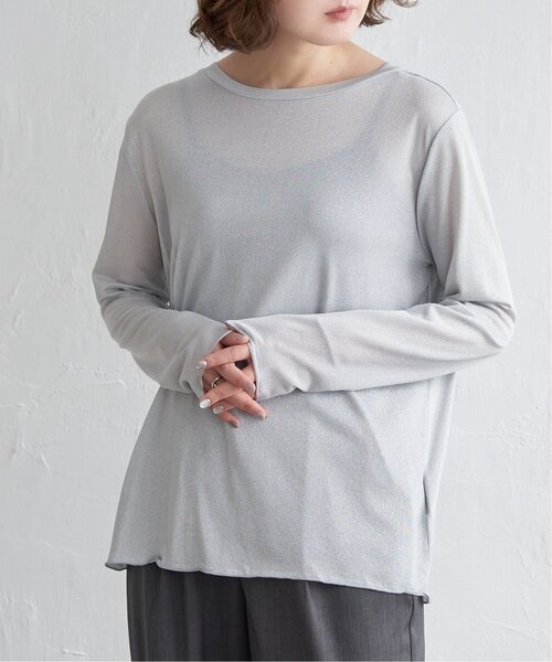 notch.(ノッチ)の「ラメシアーロンT(Tシャツ/カットソー・レディース・ブラック/ベージュ/シルバー・M)」の3枚目の写真