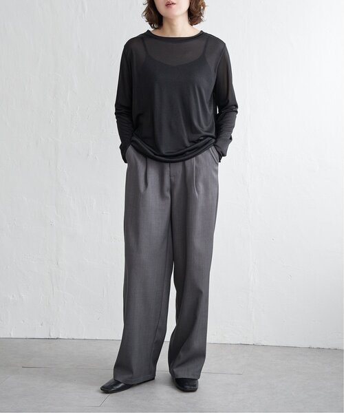 notch.(ノッチ)の「ラメシアーロンT(Tシャツ/カットソー・レディース・ブラック/ベージュ/シルバー・M)」の6枚目の写真