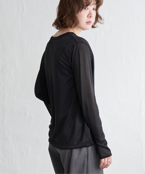 notch.(ノッチ)の「ラメシアーロンT(Tシャツ/カットソー・レディース・ブラック/ベージュ/シルバー・M)」の9枚目の写真