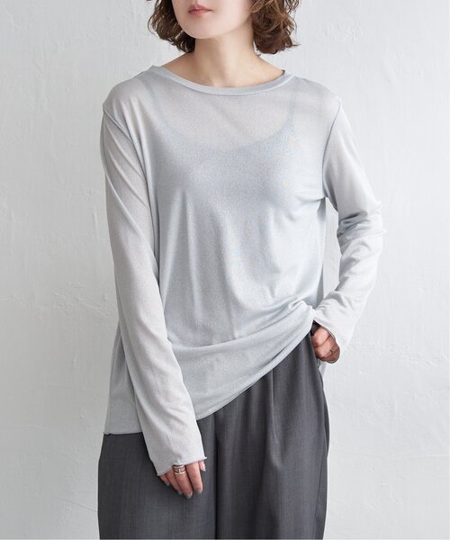notch.(ノッチ)の「ラメシアーロンT(Tシャツ/カットソー・レディース・ブラック/ベージュ/シルバー・M)」の16枚目の写真