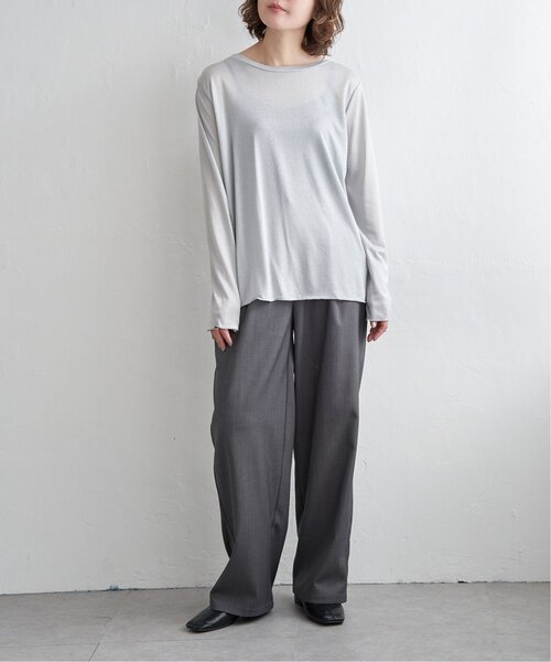 notch.(ノッチ)の「ラメシアーロンT(Tシャツ/カットソー・レディース・ブラック/ベージュ/シルバー・M)」の19枚目の写真