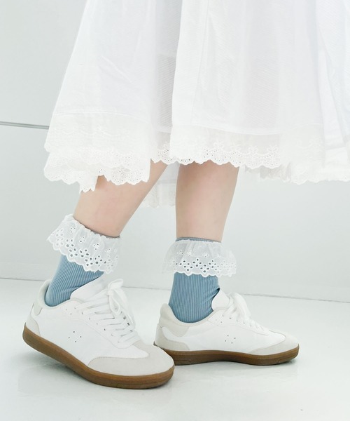 RUBY AND YOU（ルビーアンドユー）の「［select］レースソックス（ソックス/靴下・レディース・ブルー/ライトグレー/オフホワイト・FREE）」の3枚目の写真