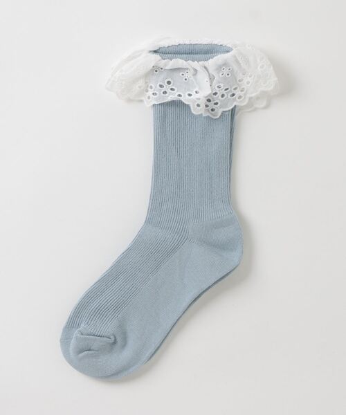 RUBY AND YOU（ルビーアンドユー）の「［select］レースソックス（ソックス/靴下・レディース・ブルー/ライトグレー/オフホワイト・FREE）」の8枚目の写真