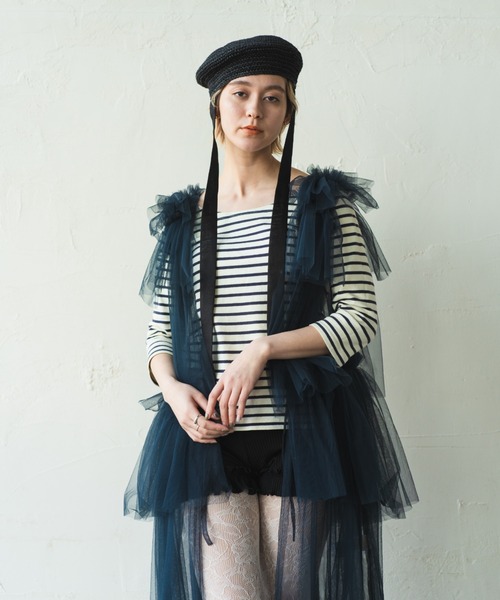 ORIENT MILLINERY（オリエント ミリナリー）の「JENNE【ｼﾞｪﾝﾇ】（ハンチング/ベレー帽・レディース・ブラック/カーキ/ブラウン/ベージュ・FREE）」の8枚目の写真