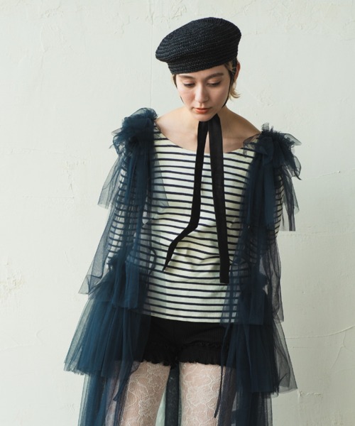 ORIENT MILLINERY（オリエント ミリナリー）の「JENNE【ｼﾞｪﾝﾇ】（ハンチング/ベレー帽・レディース・ブラック/カーキ/ブラウン/ベージュ・FREE）」の10枚目の写真