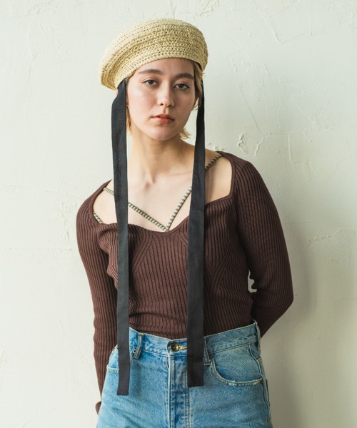 ORIENT MILLINERY（オリエント ミリナリー）の「JENNE【ｼﾞｪﾝﾇ】（ハンチング/ベレー帽・レディース・ブラック/カーキ/ブラウン/ベージュ・FREE）」の11枚目の写真