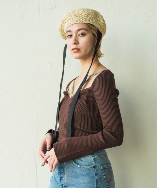 ORIENT MILLINERY（オリエント ミリナリー）の「JENNE【ｼﾞｪﾝﾇ】（ハンチング/ベレー帽・レディース・ブラック/カーキ/ブラウン/ベージュ・FREE）」の12枚目の写真