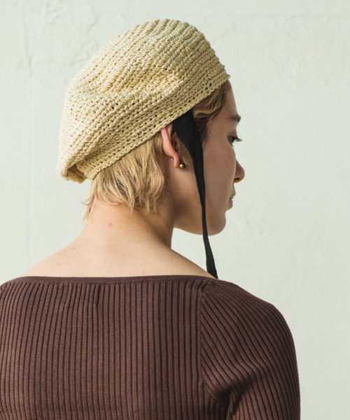 ORIENT MILLINERY（オリエント ミリナリー）の「JENNE【ｼﾞｪﾝﾇ】（ハンチング/ベレー帽・レディース・ブラック/カーキ/ブラウン/ベージュ・FREE）」の13枚目の写真
