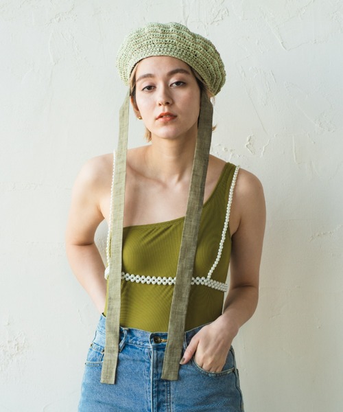 ORIENT MILLINERY（オリエント ミリナリー）の「JENNE【ｼﾞｪﾝﾇ】（ハンチング/ベレー帽・レディース・ブラック/カーキ/ブラウン/ベージュ・FREE）」の5枚目の写真