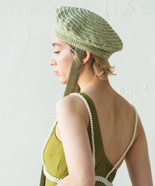 ORIENT MILLINERY（オリエント ミリナリー）の「JENNE【ｼﾞｪﾝﾇ】（ハンチング/ベレー帽・レディース・ブラック/カーキ/ブラウン/ベージュ・FREE）」の17枚目の写真