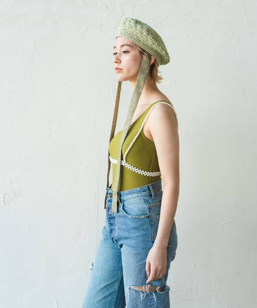 ORIENT MILLINERY（オリエント ミリナリー）の「JENNE【ｼﾞｪﾝﾇ】（ハンチング/ベレー帽・レディース・ブラック/カーキ/ブラウン/ベージュ・FREE）」の18枚目の写真