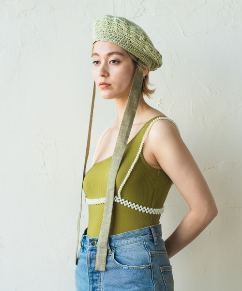 ORIENT MILLINERY（オリエント ミリナリー）の「JENNE【ｼﾞｪﾝﾇ】（ハンチング/ベレー帽・レディース・ブラック/カーキ/ブラウン/ベージュ・FREE）」の6枚目の写真