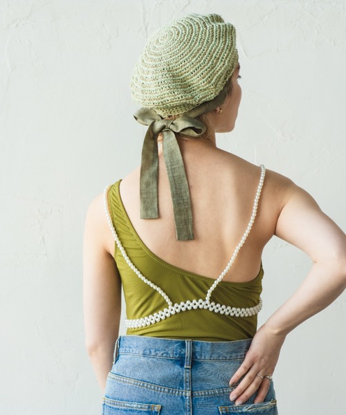 ORIENT MILLINERY(オリエント ミリナリー)の「JENNE【ジェンヌ】(ハンチング/ベレー帽・レディース・ブラック/カーキ/ブラウン/ベージュ・FREE)」の21枚目の写真