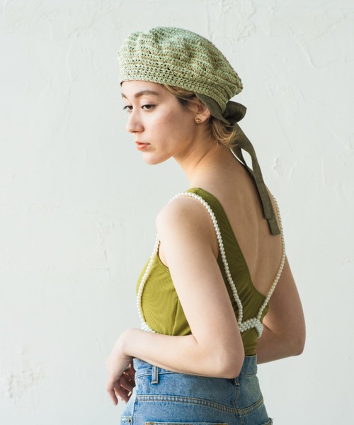 ORIENT MILLINERY(オリエント ミリナリー)の「JENNE【ジェンヌ】(ハンチング/ベレー帽・レディース・ブラック/カーキ/ブラウン/ベージュ・FREE)」の19枚目の写真