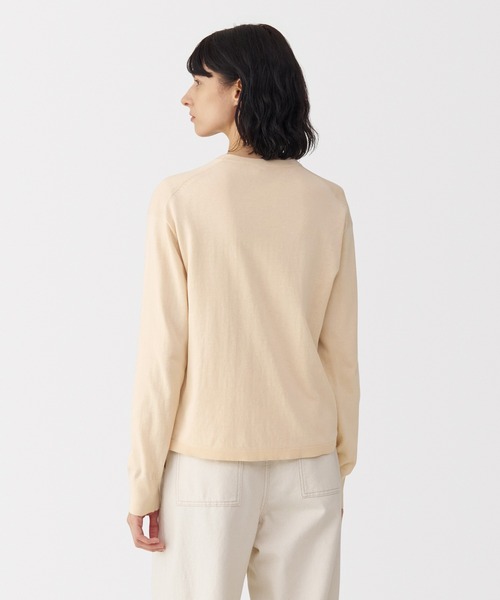 MUJI Labo〕婦人 コットンハイゲージニットカーディガン