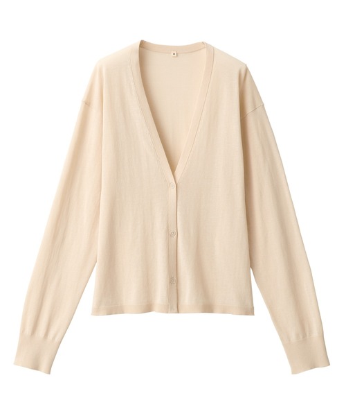 MUJI Labo(ムジラボ)の「〔MUJI Labo〕婦人 コットンハイゲージニットカーディガン(カーディガン/ボレロ・レディース・オートミール/ブラック/アイボリー・XL/L/M/S)」の16枚目の写真