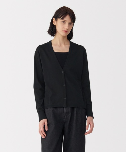 MUJI Labo(ムジラボ)の「〔MUJI Labo〕婦人 コットンハイゲージニットカーディガン(カーディガン/ボレロ・レディース・オートミール/ブラック/アイボリー・XL/L/M/S)」の18枚目の写真