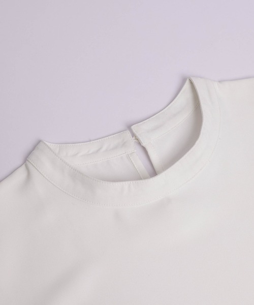 AMELY(エミリー)の「シアースリーブ フリルヘムトップス(シャツ/ブラウス・レディース・ブラック/ホワイト・フリー)」の16枚目の写真