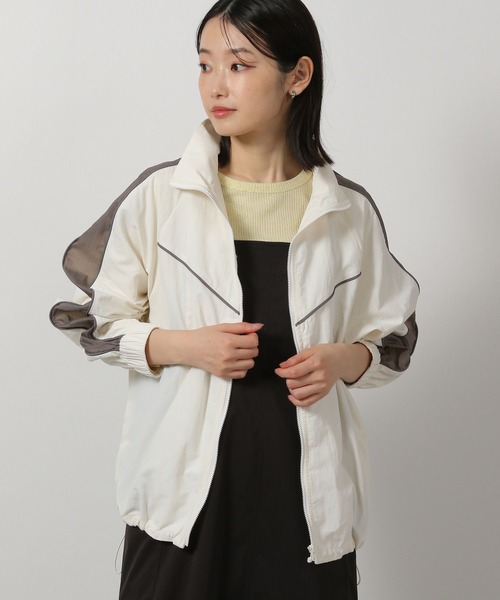 セール】シアー配色トラックジャケット / 291794（ブルゾン）｜LAKOLE