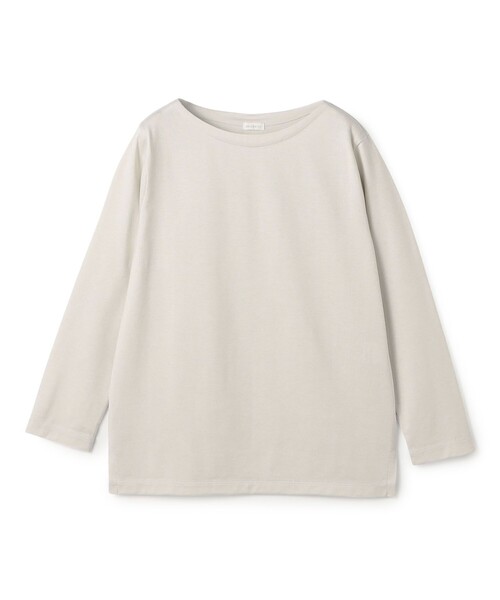 GALERIE VIE(ギャルリー ヴィー)の「ファインコットン ボートネックプルオーバー(Tシャツ/カットソー・レディース・ホワイト/ベージュ系その他/グレー系その他/ネイビー/ブルー系その他/ライトグレー/ブラック系その他・FREE)」の4枚目の写真