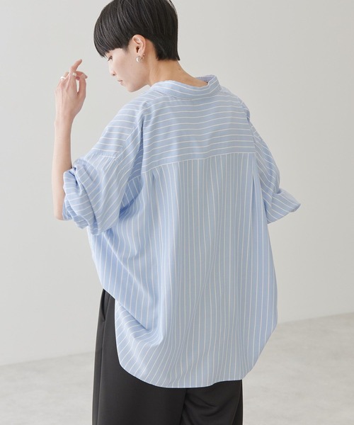 AMERICAN HOLIC(アメリカンホリック)の「サラックールバックタックシャツ(シャツ/ブラウス・レディース・ミント/サックスブルー/ピンク系その他/ブルー系その他7/イエロー系その他2・M/L)」の8枚目の写真