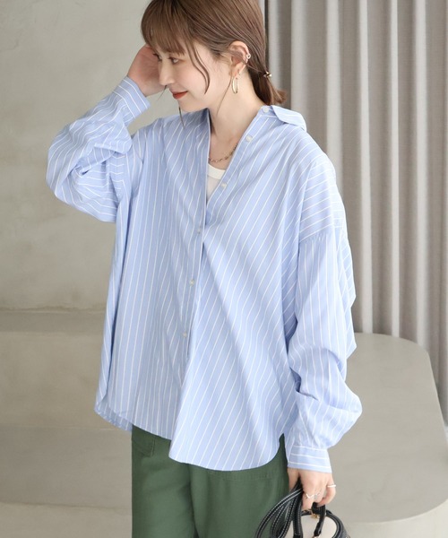 バックタックワイドシャツ　ICE GLAY AMERICAN HOLIC ブラウス シャツ サラックールバックタック