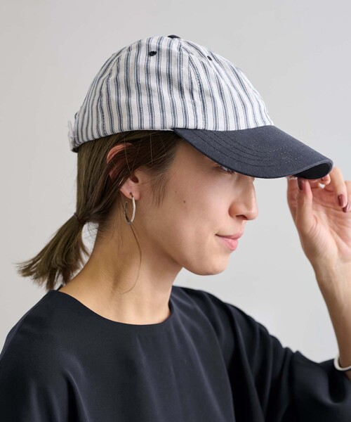 ストライプ ワークキャップ セール】COMPETITION HEAD WEAR ストライプキャップ（キャップ