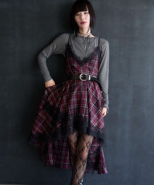 HARE 新品:チェックワンピース RED 楽天市場】タータンチェックキャミワンピース HARE ハレ ワンピース