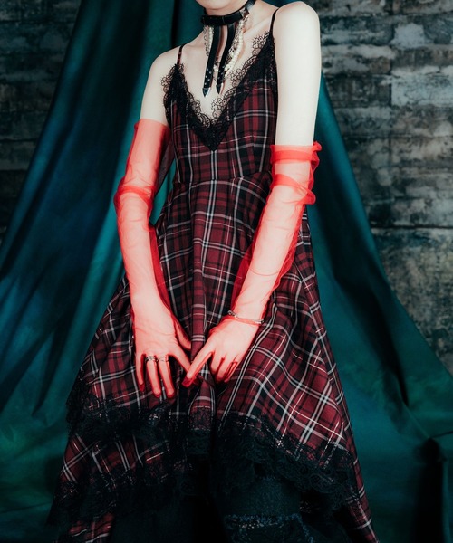 HARE（ハレ）の「【EDGY MODE】タータンチェックキャミワンピース(HARE