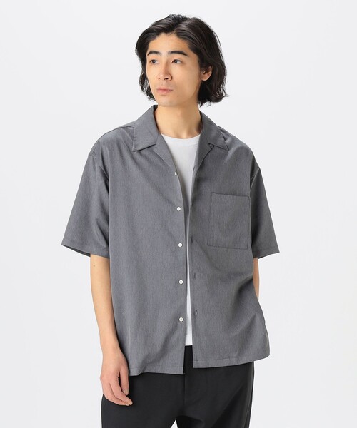 B:MING by BEAMS(ビーミングバイビームス)の「<ビジカジ対応>【セットアップ対応】接触冷感 速乾 防しわ クールファイバー ユーティリティ オープンカラー シャツ(シャツ/ブラウス・メンズ・ネイビー/グレー/チャコールグレー・S/M/L/XL)」の17枚目の写真