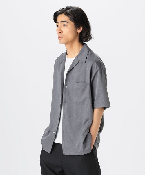 B:MING by BEAMS(ビーミングバイビームス)の「<ビジカジ対応>【セットアップ対応】接触冷感 速乾 防しわ クールファイバー ユーティリティ オープンカラー シャツ(シャツ/ブラウス・メンズ・ネイビー/グレー/チャコールグレー・S/M/L/XL)」の18枚目の写真