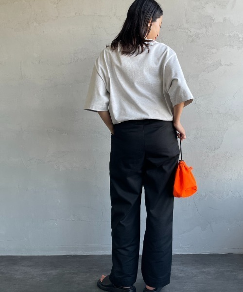 GYMPHLEX（ジムフレックス）の「[GYMPHLEX/ジムフレックス] ヘビーウェイトジャージー ワイドシルエットTシャツ（Tシャツ/カットソー・レディース・ライトグレー/ネイビー/チャコール/オフホワイト/ブルーグレー/グレイッシュベージュ・XS/M/L）」の21枚目の写真