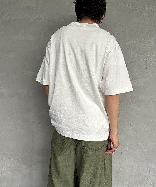 GYMPHLEX（ジムフレックス）の「[GYMPHLEX/ジムフレックス] ヘビーウェイトジャージー ワイドシルエットTシャツ（Tシャツ/カットソー・レディース・ライトグレー/ネイビー/チャコール/オフホワイト/ブルーグレー/グレイッシュベージュ・XS/M/L）」の11枚目の写真