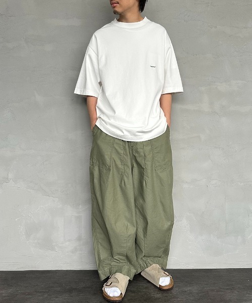 GYMPHLEX（ジムフレックス）の「[GYMPHLEX/ジムフレックス] ヘビーウェイトジャージー ワイドシルエットTシャツ（Tシャツ/カットソー・レディース・ライトグレー/ネイビー/チャコール/オフホワイト/ブルーグレー/グレイッシュベージュ・XS/M/L）」の15枚目の写真