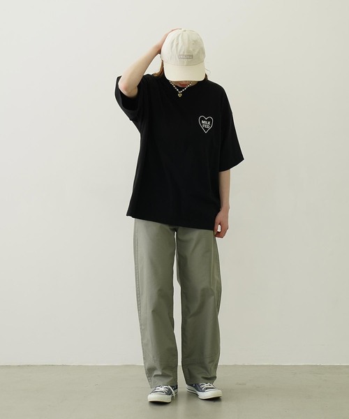 MILKFED.(ミルクフェド)の「MILKFED. PLAID LOGO WIDE S/S TEE(Tシャツ/カットソー・レディース・ホワイト/ライトピンク/ブラック・L/M)」の6枚目の写真